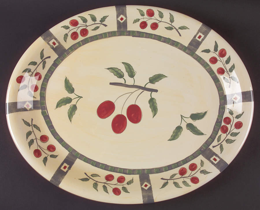 Mesa 17" Oval Serving Platter by Sango-1
