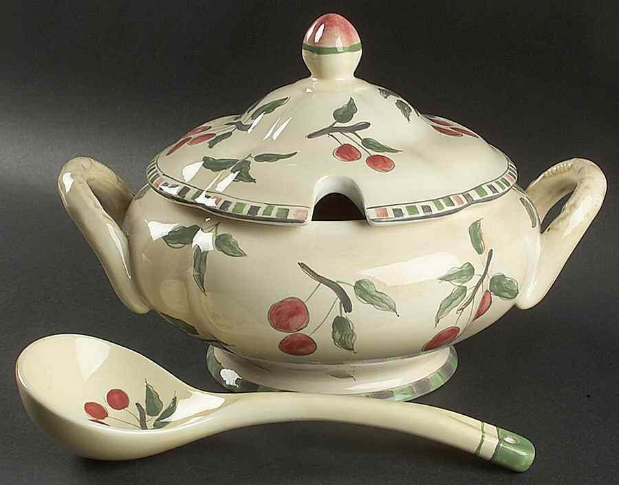 Mesa Tureen & Lid w/Ladle by Sango-1