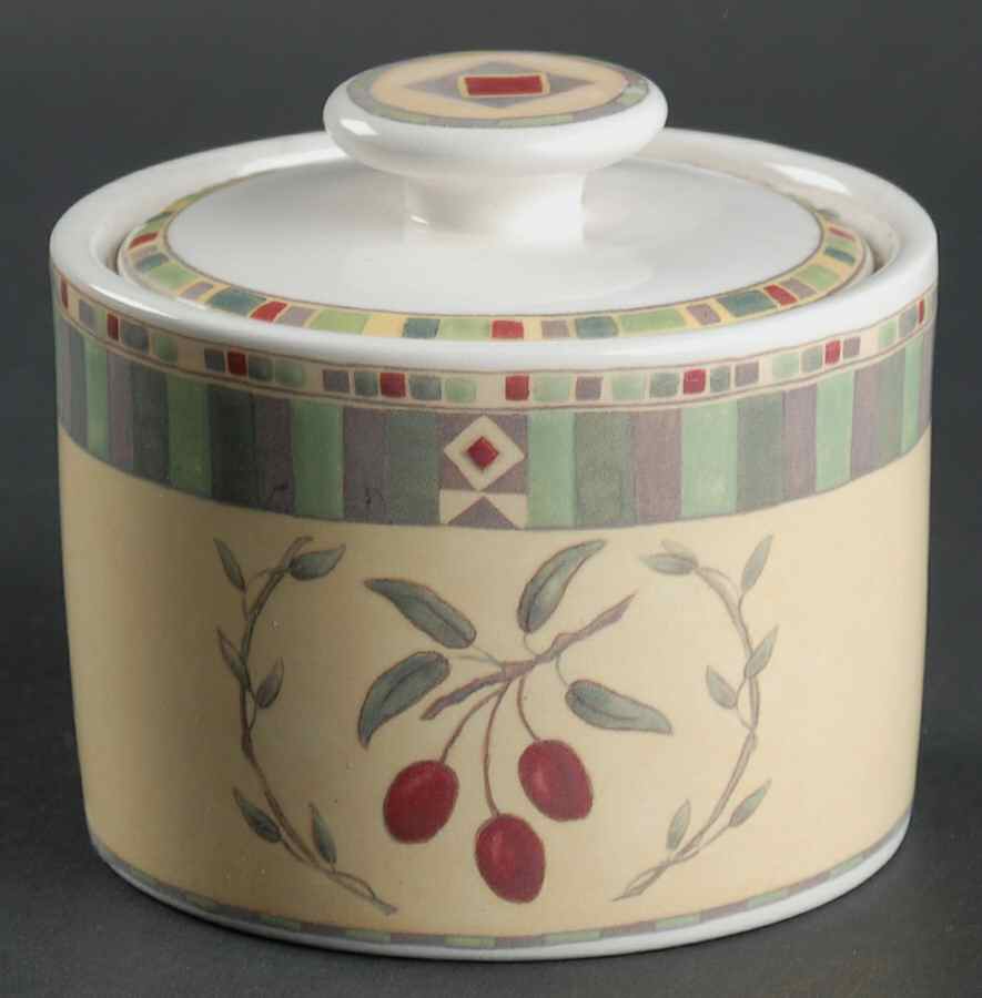 Mesa Sugar Bowl & Lid by Sango-1