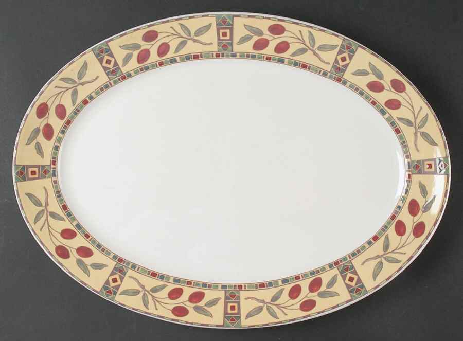 Mesa 16" Oval Serving Platter by Sango-1
