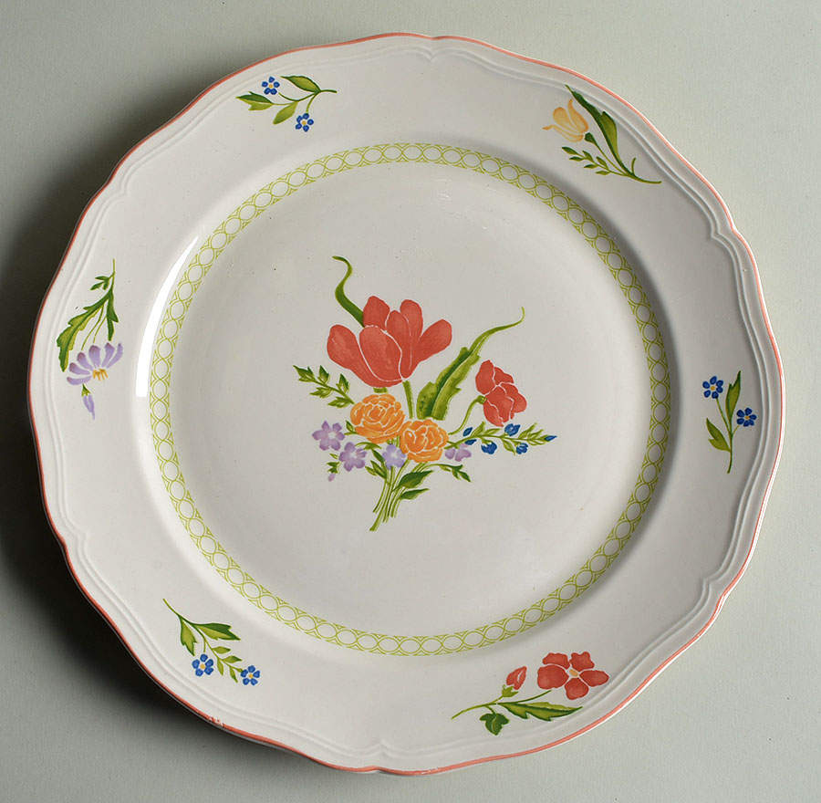 Dijon (No Inner Floral Ring) 12" Chop Plate (Round Platter) by Sango-1
