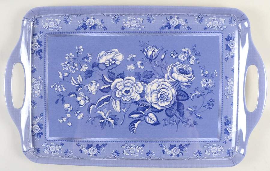 Georgian Collection 19" Rectangular Handled Serving Melamine Tray by Spode-1