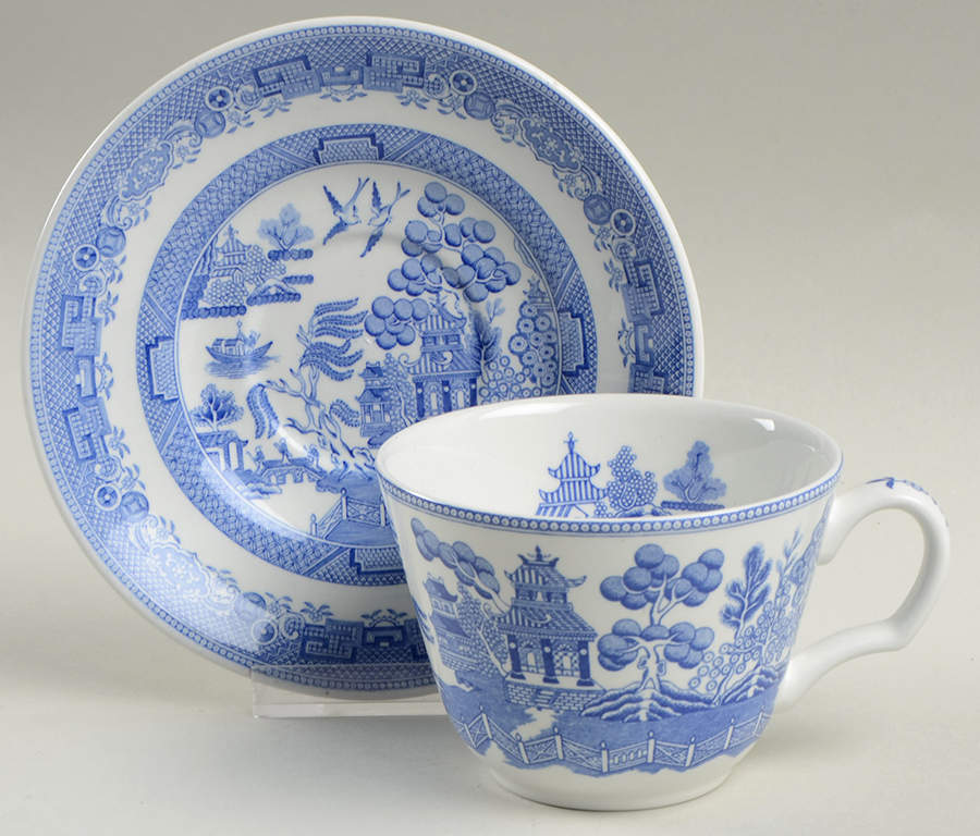 Georgian Collection Flat Cup & Saucer Set by Spode-1
