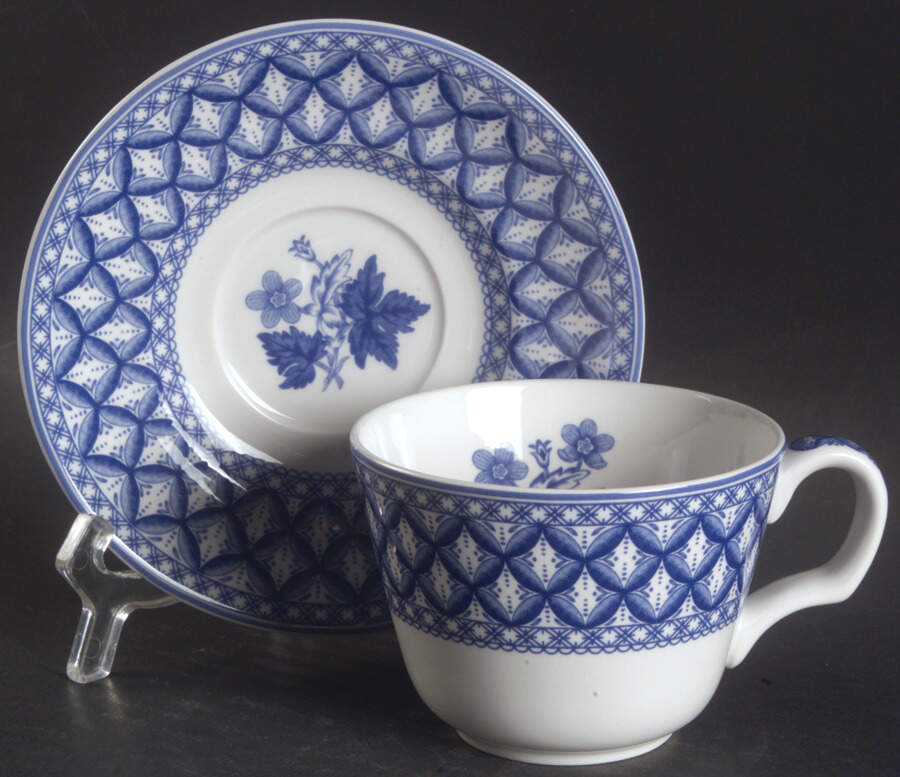 Georgian Collection Flat Cup & Saucer Set by Spode-1