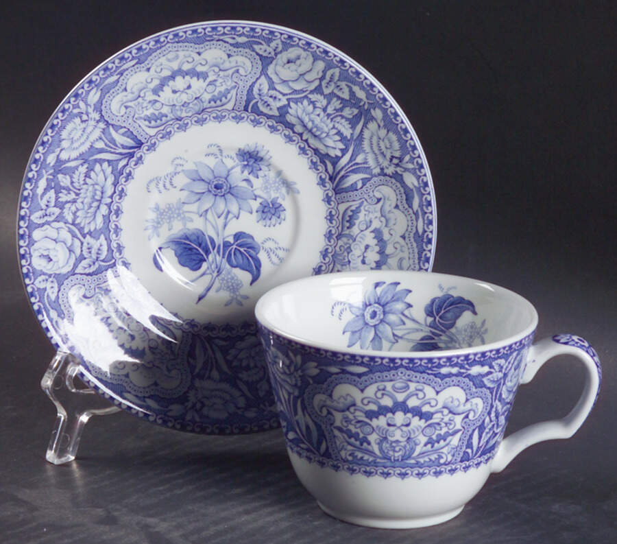 Georgian Collection Flat Cup & Saucer Set by Spode-1