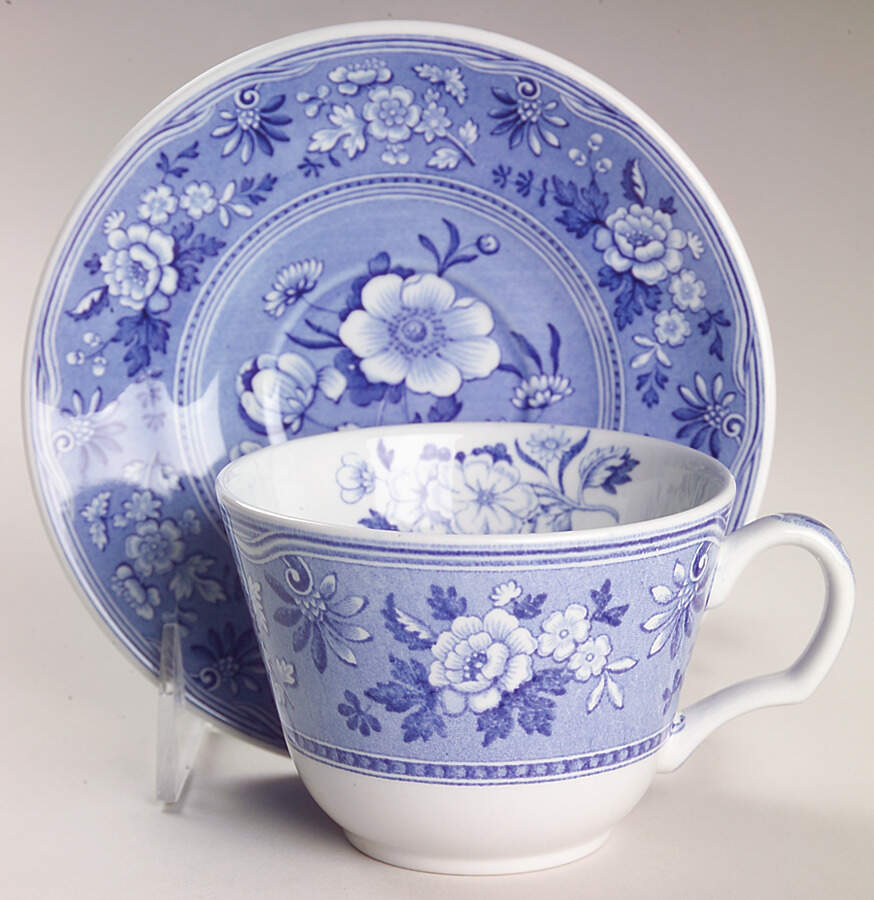 Georgian Collection Flat Cup & Saucer Set by Spode-1