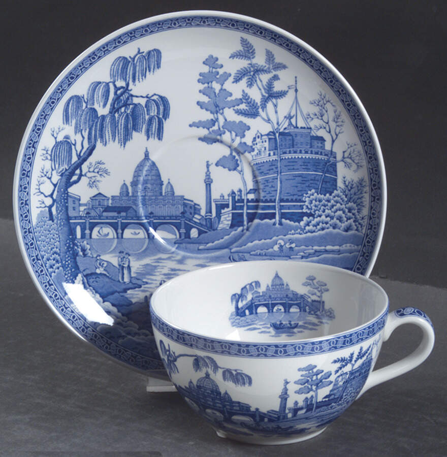 Georgian Collection Cappuccino Cup & Saucer Set by Spode-1