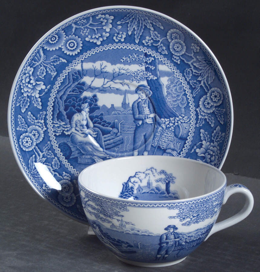 Georgian Collection Cappuccino Cup & Saucer Set by Spode-1