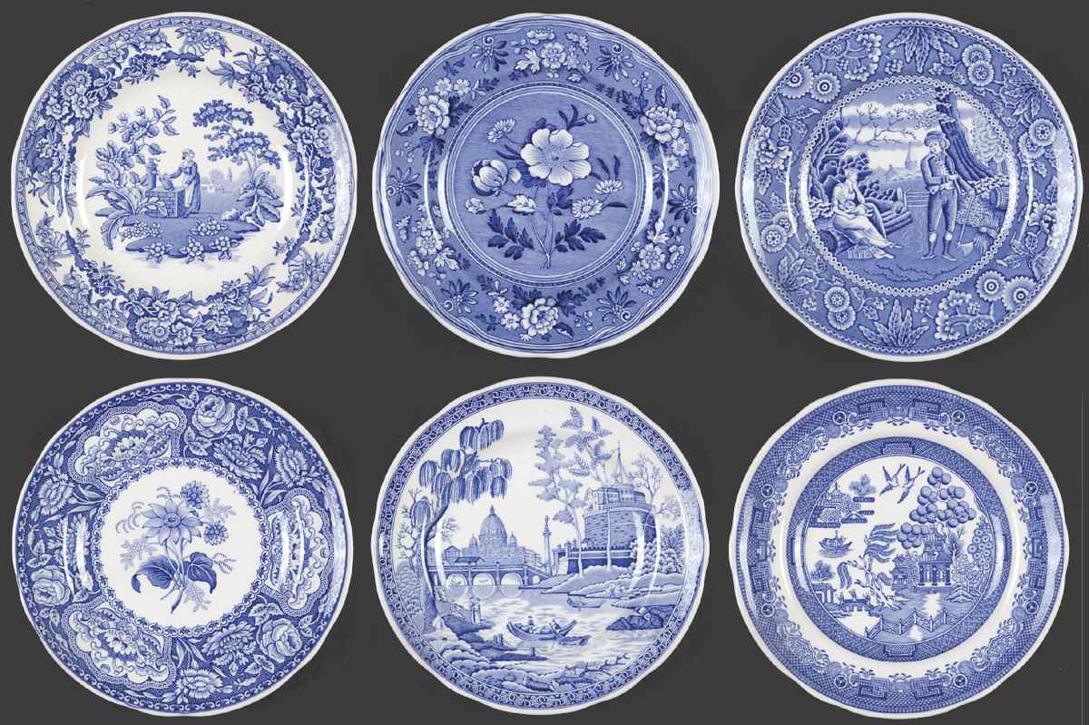 Georgian Collection Bread & Butter Plate - Set of 6 Motifs by Spode-1