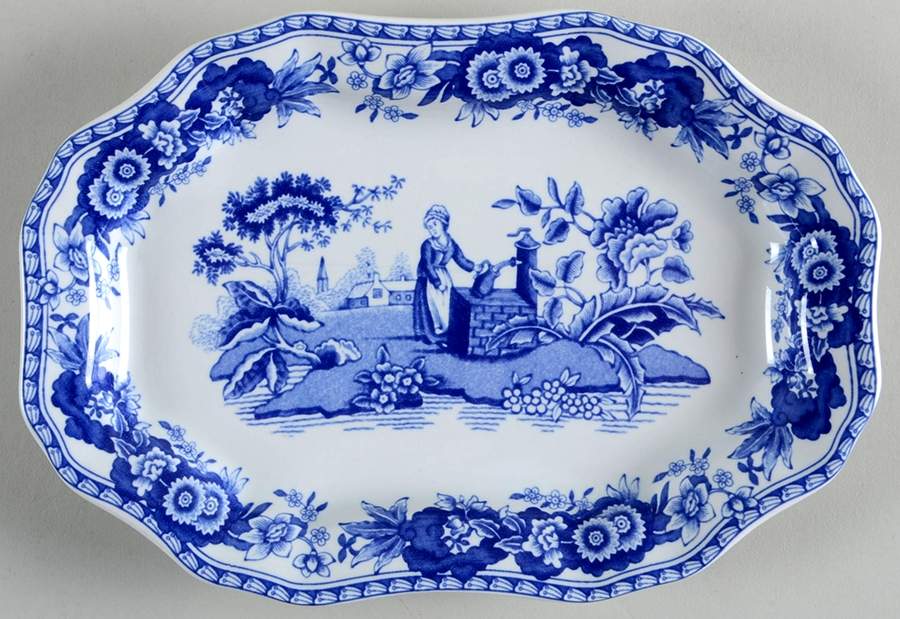 Georgian Collection Miniature Oval Serving Platter by Spode-1