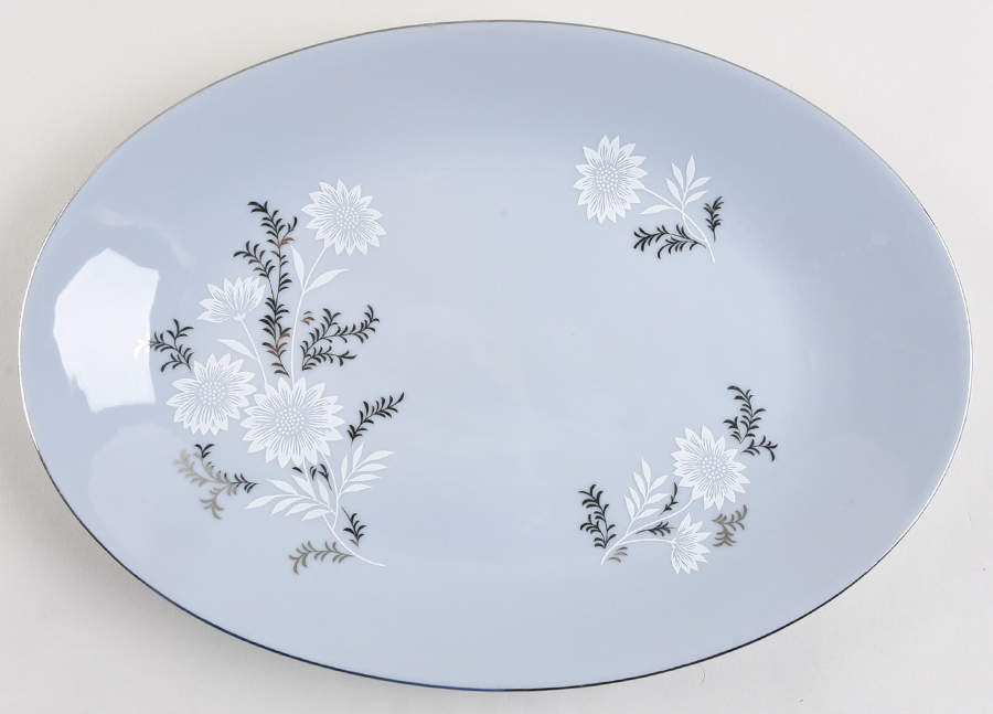 Starlite (Red Backstamp) 12" Oval Serving Platter by Seyei Toki Co-1