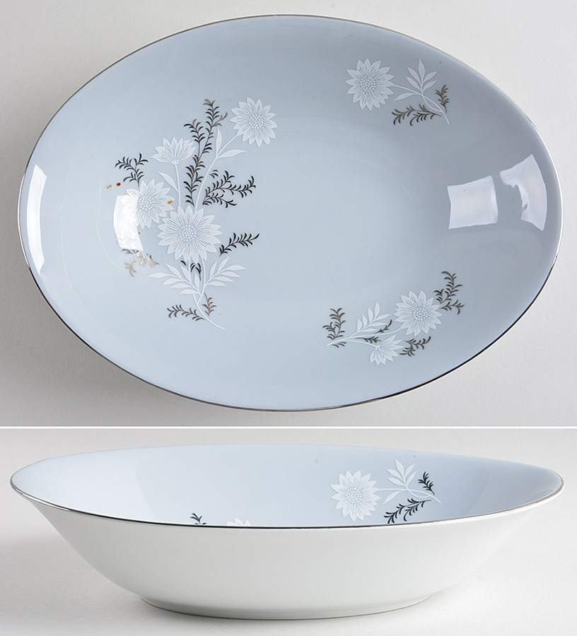 Starlite (Red Backstamp) 10" Oval Vegetable Bowl by Seyei Toki Co-1