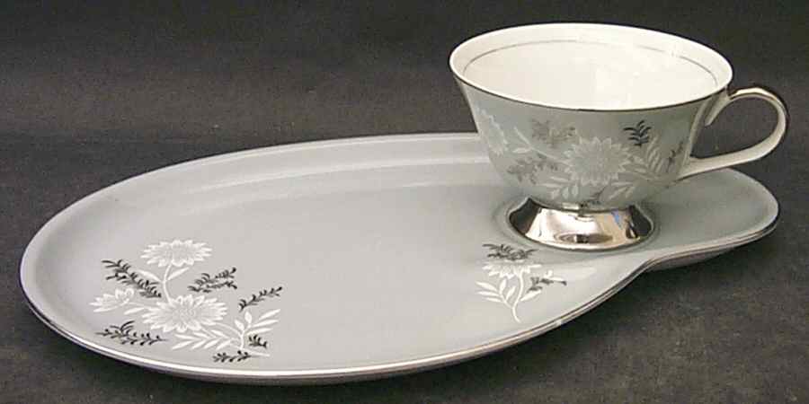 Starlite (Red Backstamp) Snack Plate & Cup Set by Seyei Toki Co-1