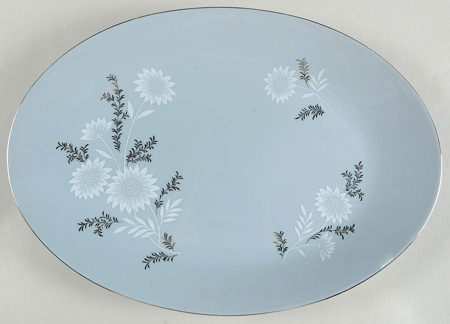 Starlite (Red Backstamp) 16" Oval Serving Platter by Seyei Toki Co-1