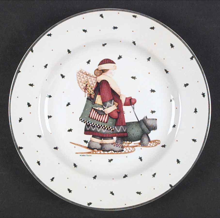 Sledding Characters Salad Plate by Sakura-1