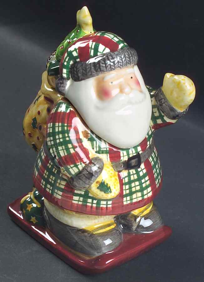 Sledding Characters Figural Sugar Bowl & Lid by Sakura-1