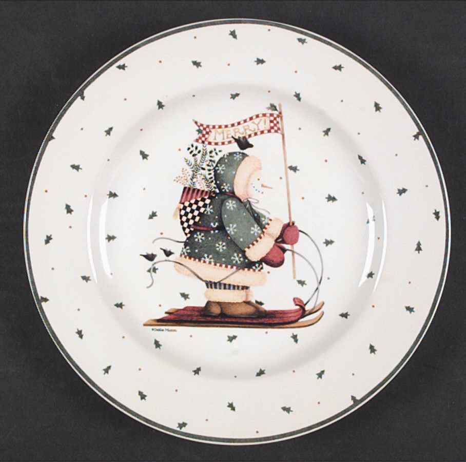 Sledding Characters Salad Plate by Sakura-1