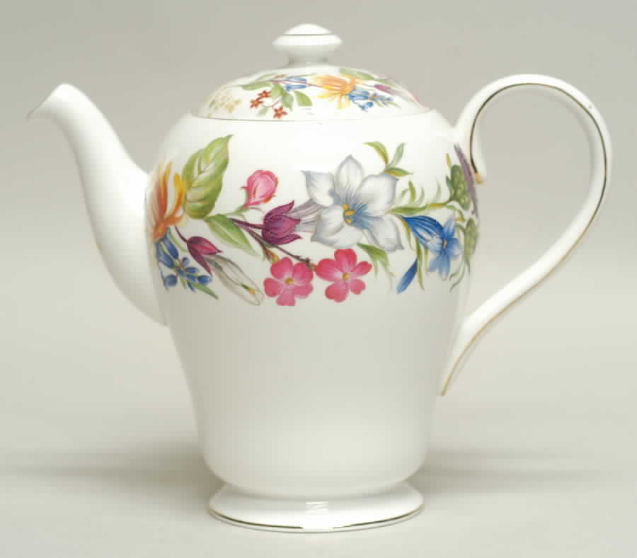 Spring Bouquet (Smooth Shape) Mini Coffee Pot & Lid by Shelley-1