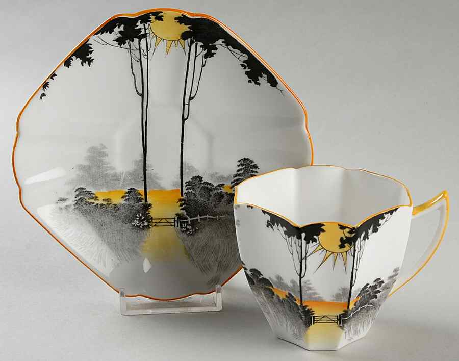 11678 Flat Cup & Saucer Set by Shelley-1