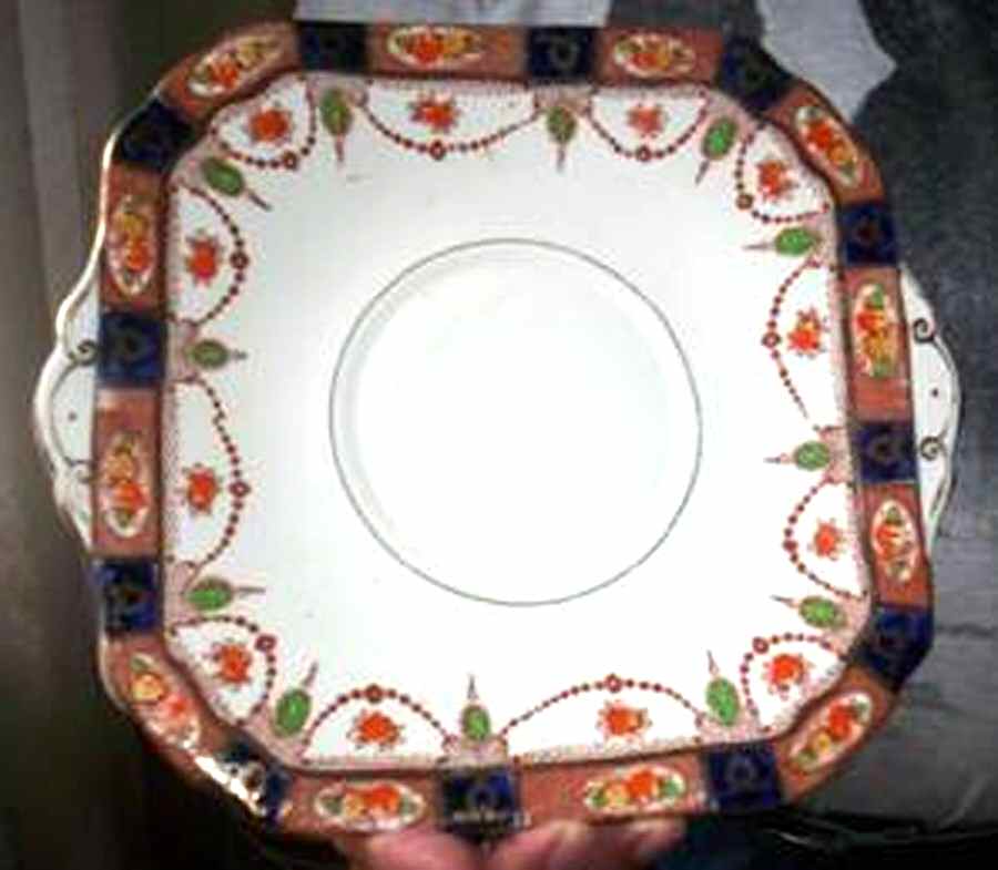 SXA1 Square Handled Cake Plate by Sandon-England-1