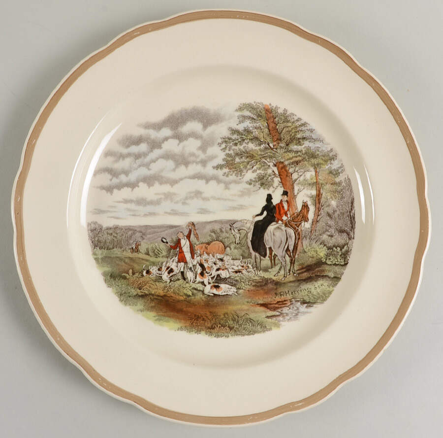 Herring Hunt Dinner Plate by Spode-1