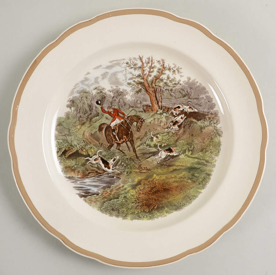 Herring Hunt Dinner Plate by Spode-1