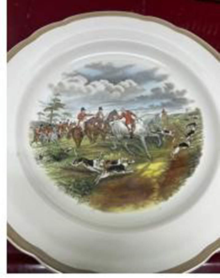 Herring Hunt Dinner Plate by Spode-1