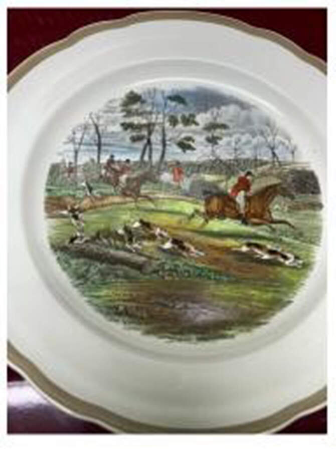 Herring Hunt Dinner Plate by Spode-1