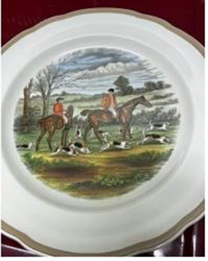 Herring Hunt Dinner Plate by Spode-1