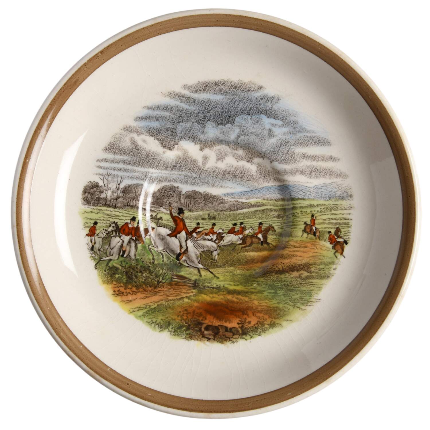 Herring Hunt Saucer for Flat Cup by Spode-1