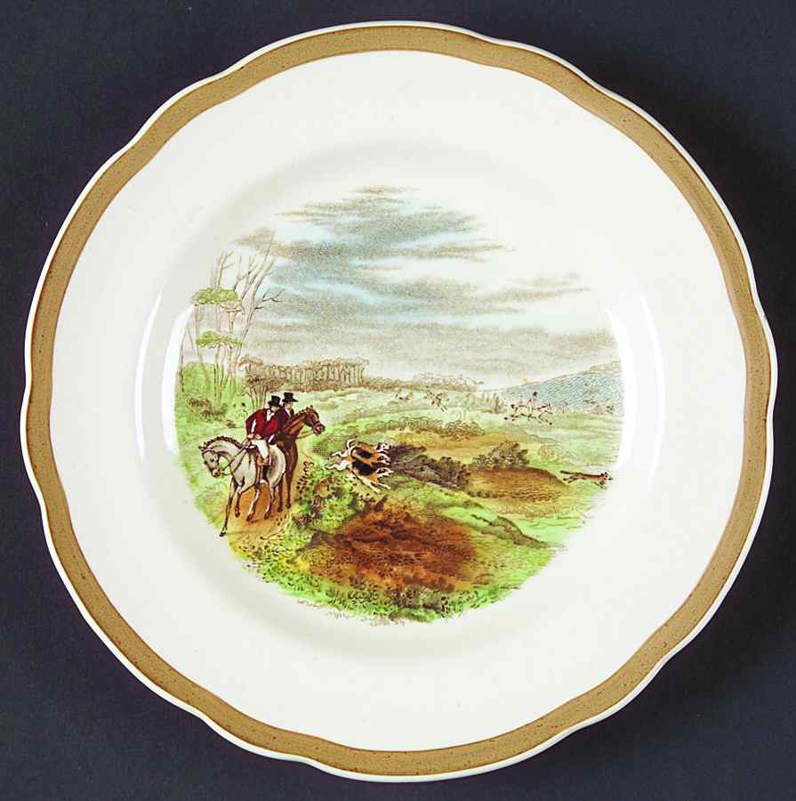 Herring Hunt Bread & Butter Plate by Spode-1