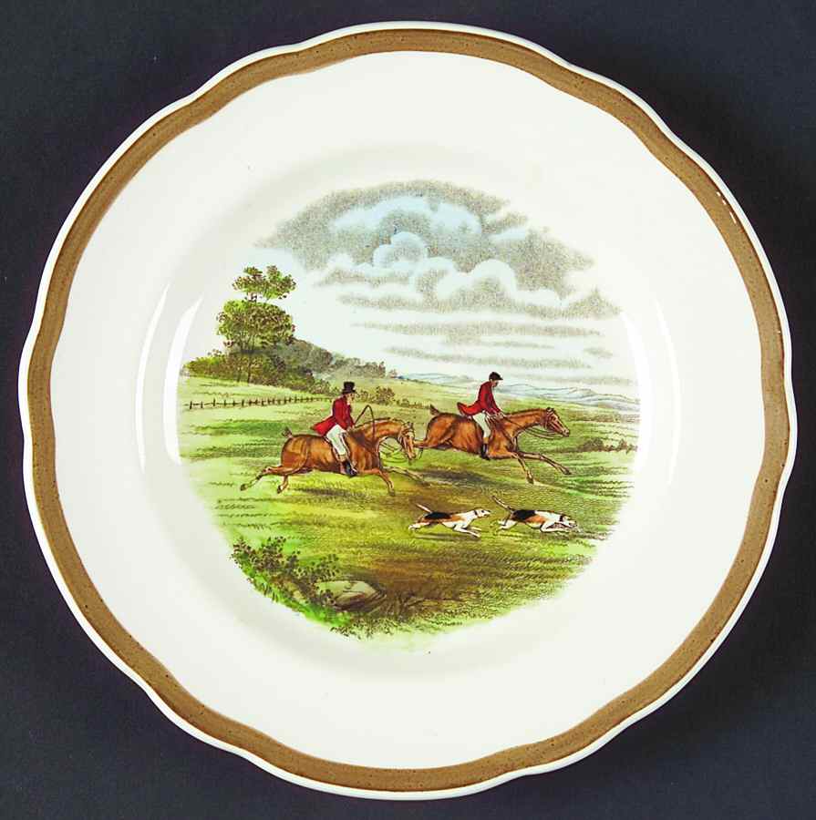 Herring Hunt Bread & Butter Plate by Spode-1