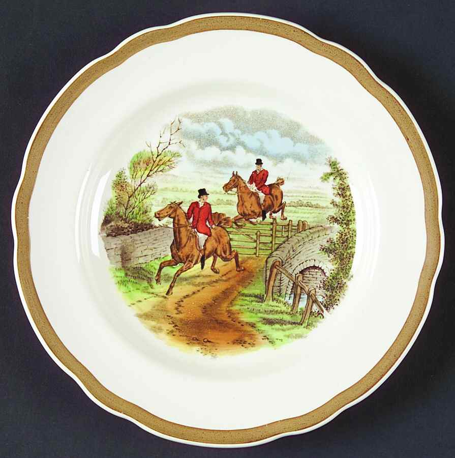 Herring Hunt Bread & Butter Plate by Spode-1