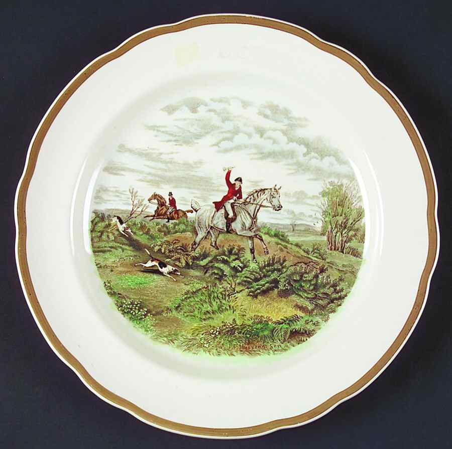 Herring Hunt Dinner Plate by Spode-1