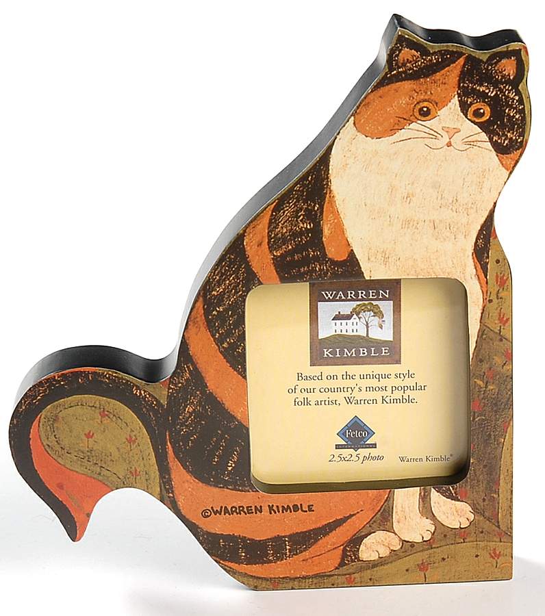 Cat Collection Wood Like Cat Frame-Holds 2.5" X 2.5" by Sakura-1