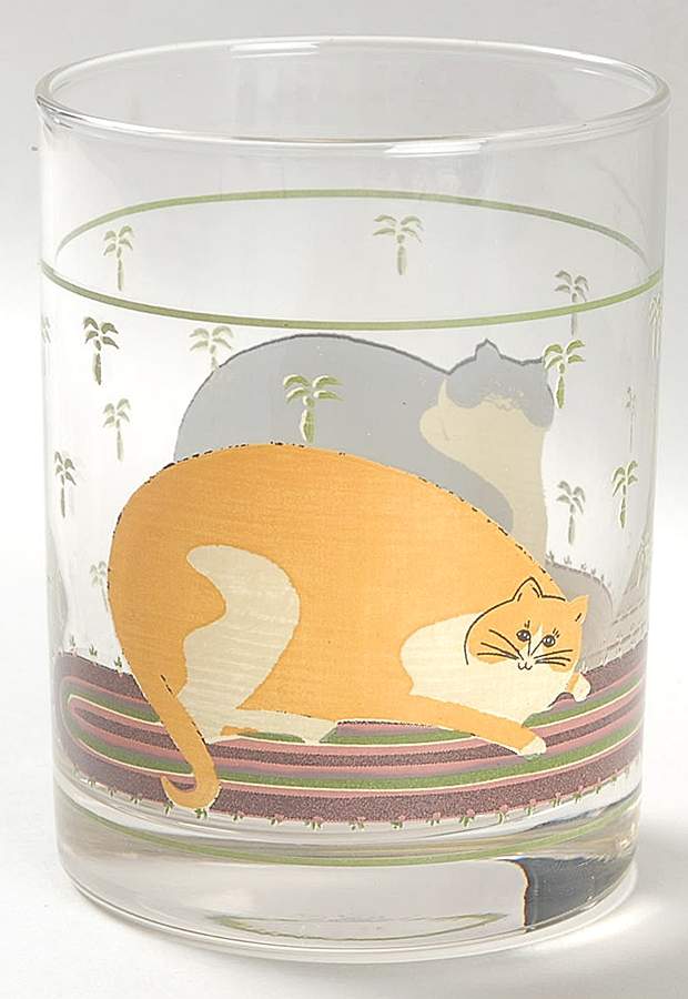 Cat Collection Glassware Double Old Fashioned by Sakura-1