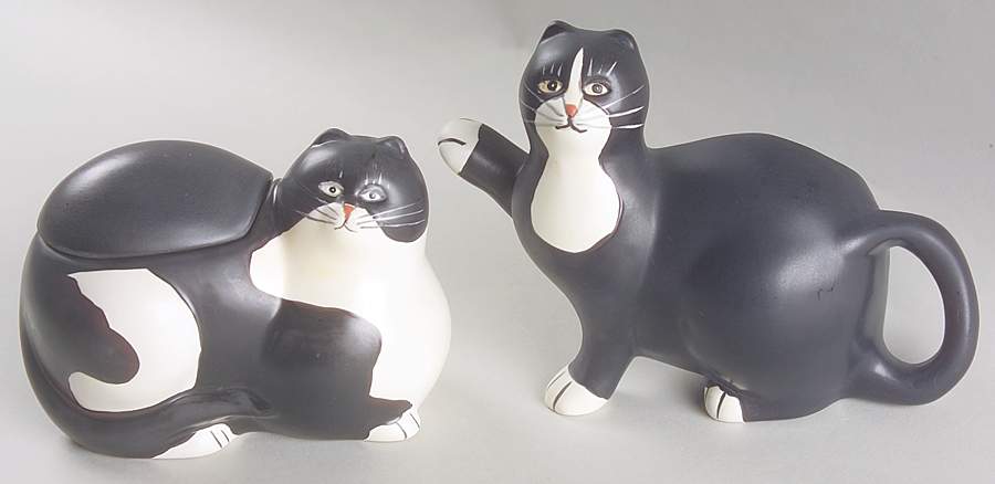 Cat Collection Figural Creamer & Sugar Set by Sakura-1