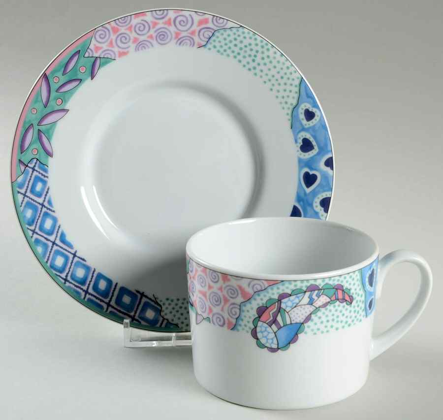 Medley Flat Cup & Saucer Set by Studio Nova-1