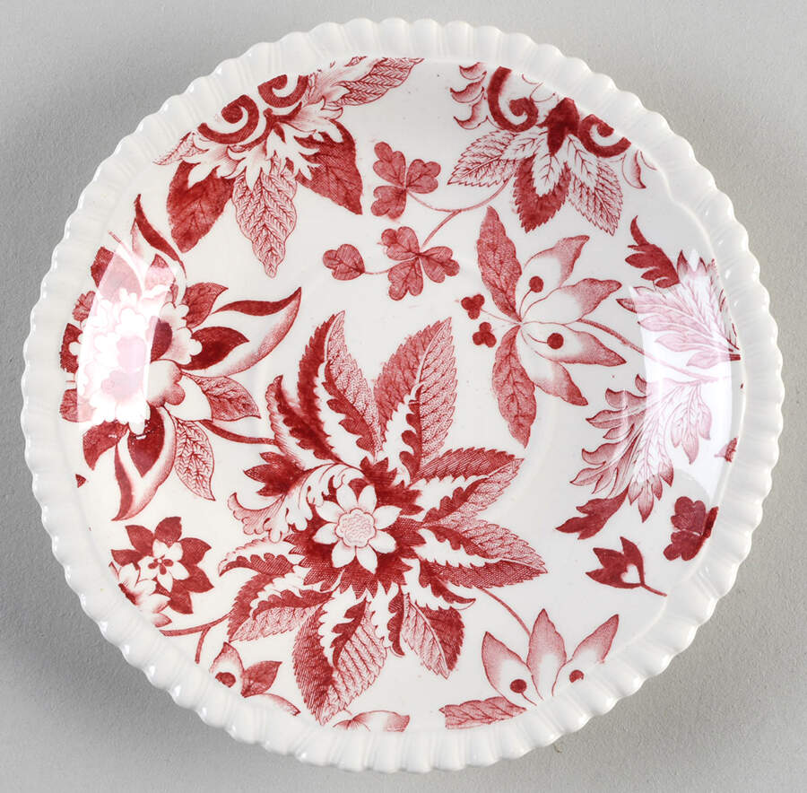SP207 Red Saucer by Spode-1