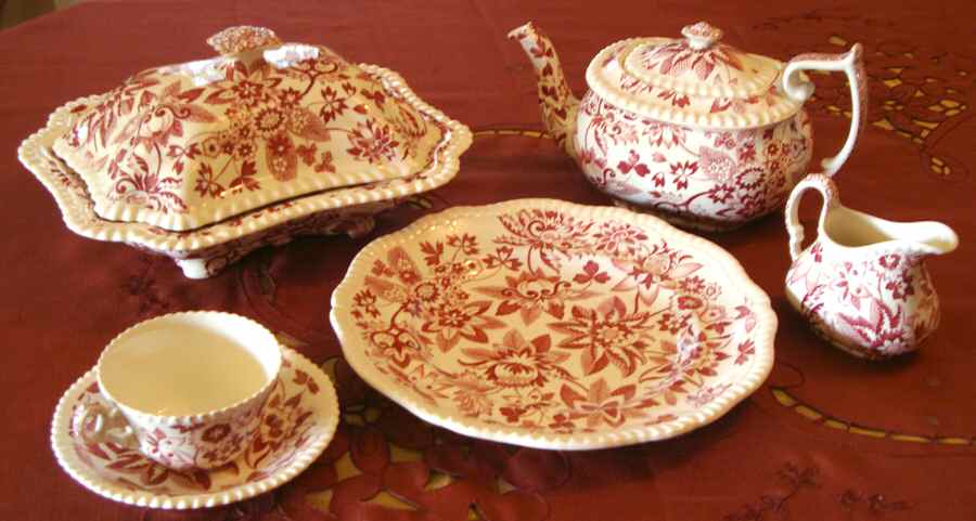 SP207 Red Rectangular Covered Vegetable by Spode-1