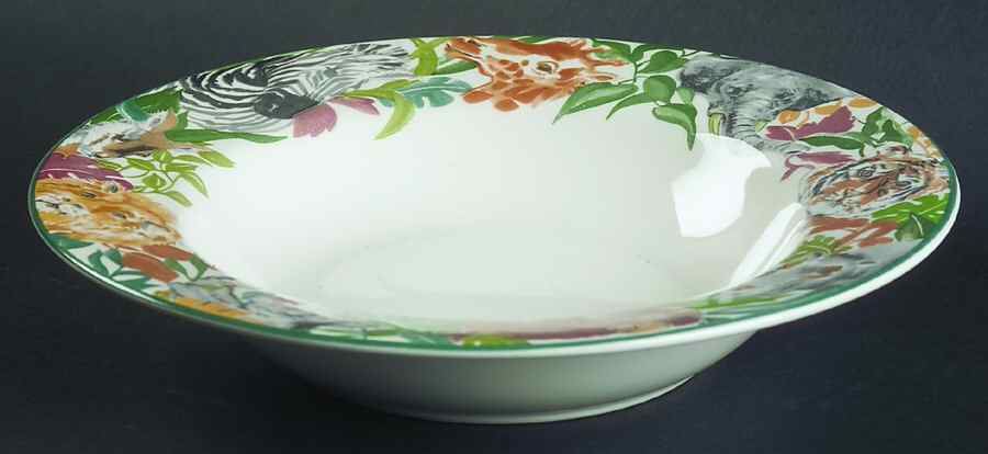 Jungle Fever Large Rim Soup Bowl by Sango-1