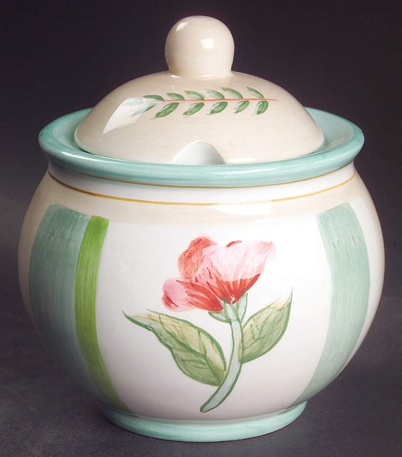 Garden Cafe Sugar Bowl & Lid by Sango-1