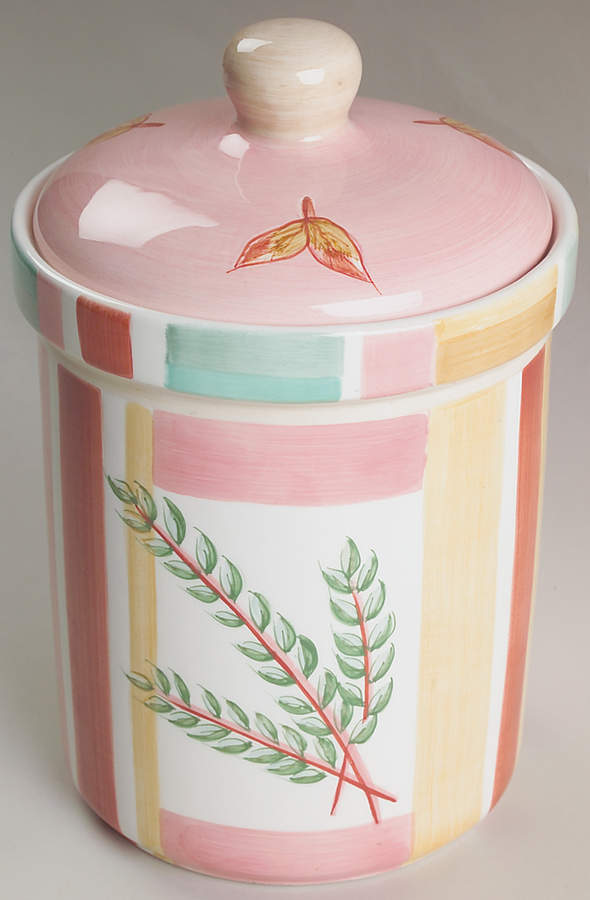 Garden Cafe Medium Canister & Lid by Sango-1