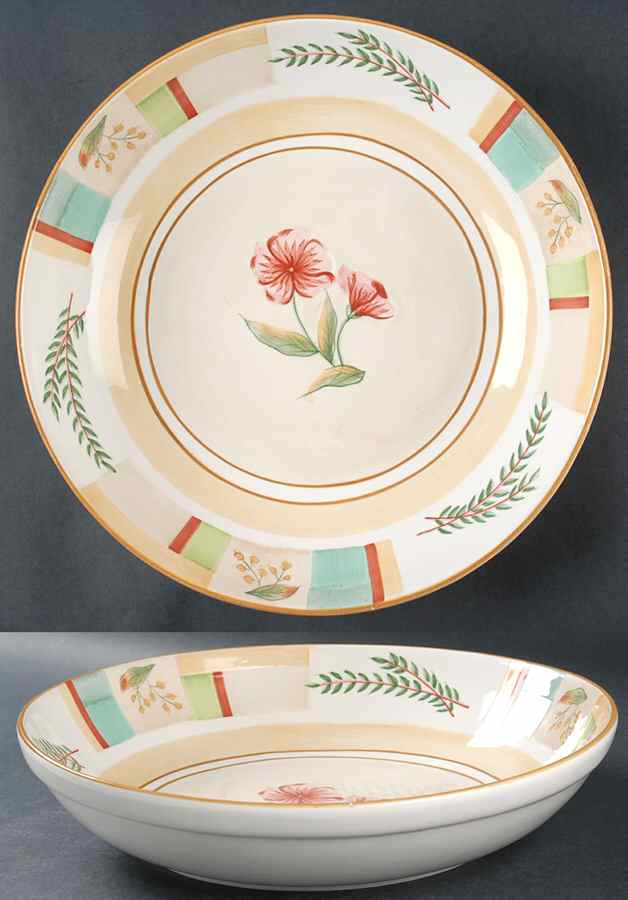Garden Cafe 13" Pasta Serving Bowl by Sango-1