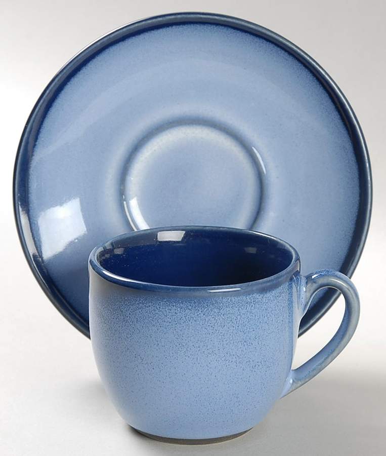 Nova Blue Espresso Cup and Saucer Set by Sango-1