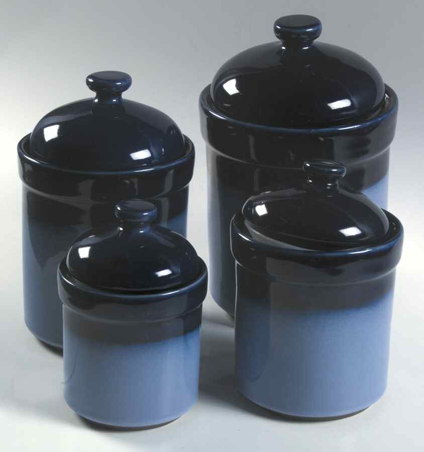 Nova Blue (4 Piece) Canister Set (Box Set) by Sango-1