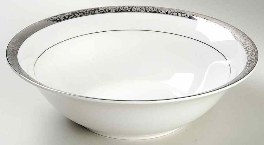 Empress Platinum 9" Round Vegetable Bowl by Sango-1