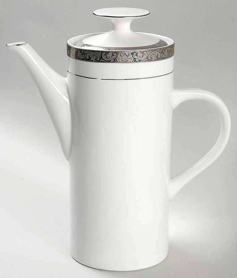 Empress Platinum Coffee Pot & Lid by Sango-1