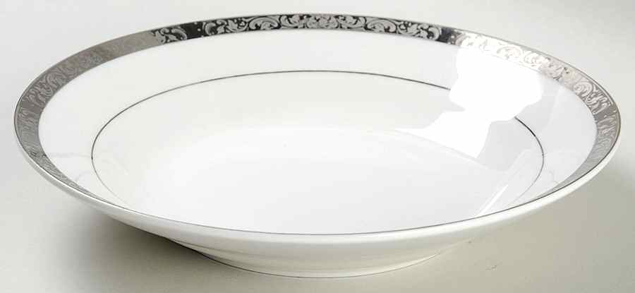 Empress Platinum Rim Soup Bowl by Sango-1