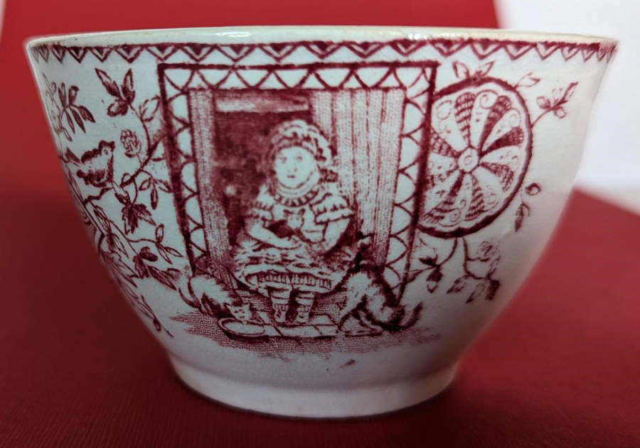 Little Mae Red Child's Bowl by Staffordshire-1